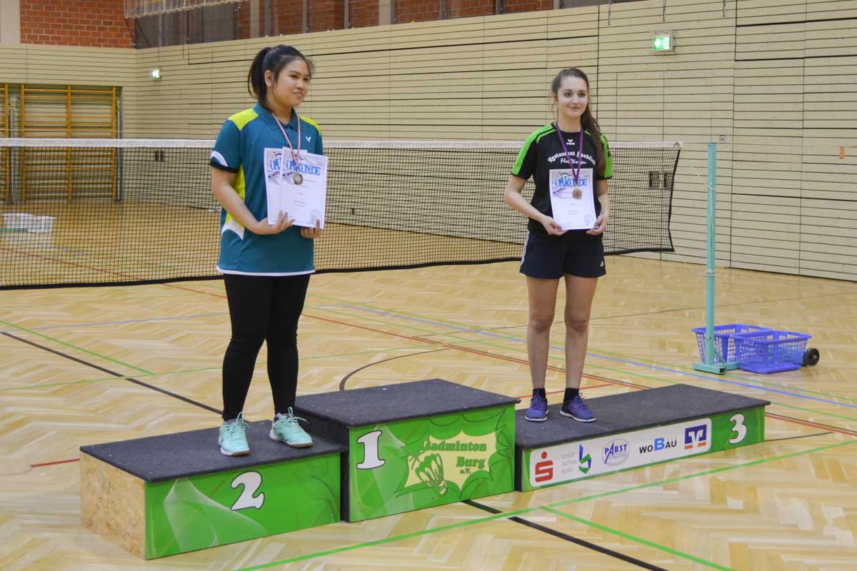 Melanie belegte den Platz 2 im ME U17 - Fünffaches Gold für den Flechtinger SV bei den Regionalmeisterschaften 2019 in Burg (Badminton Flechtingen)